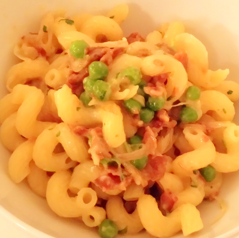 Pasta Carbonara with Peas